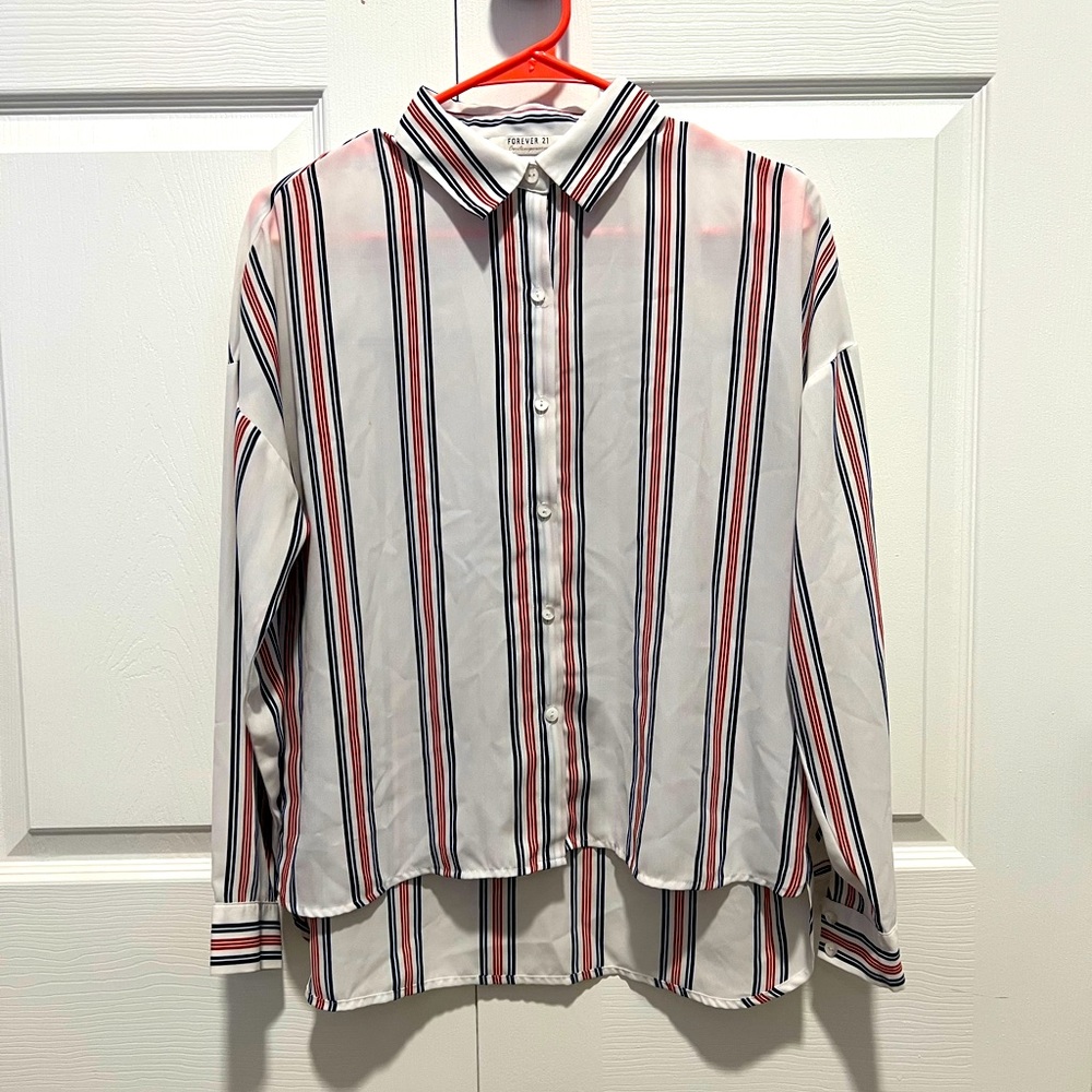 F21 Striped Blouse
